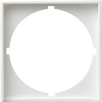 Adapterrahmen mit rundem Ausschnitt für Geräte mit Abdeckung 50 x 50 mm weiß (glänzend), Retail