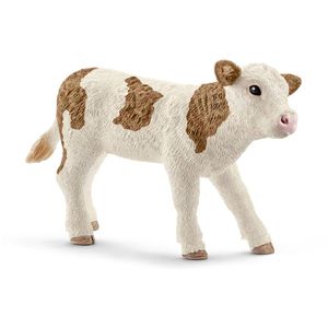 schleich Spielfigur FARM WORLD 13802, ab 3 Jahre, Fleckvieh-Kalb, 7,5 x 5 cm