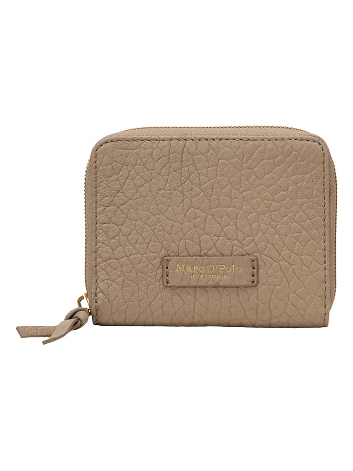 Marc O´Polo Leder-Geldbörse in Beige - (B)11 x (H)13 x (T)3 cm - onesize