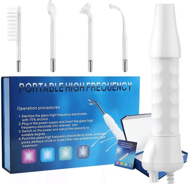 Inspire Essentials DermaGlow High Frequency Skin Therapy Wand For Acne And Wrinkle Reduction DermaGlow High Frequency Skin Therapy Wand For Acne And Wrinkle Reduction