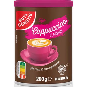 Gut&Günstig Kaffee Family Cappuccino Classico, löslicher Kaffee, 200 g