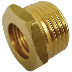 EWO, Zubehör Druckluftwerkzeug, Reduziernippel Messing Aussengewinde G 1/2 ′′ Innengewinde G 1/4 ′′