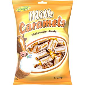 Woogie Karamellbonbons Milk Caramels, Weichkaramell, 20 Stück, 250g