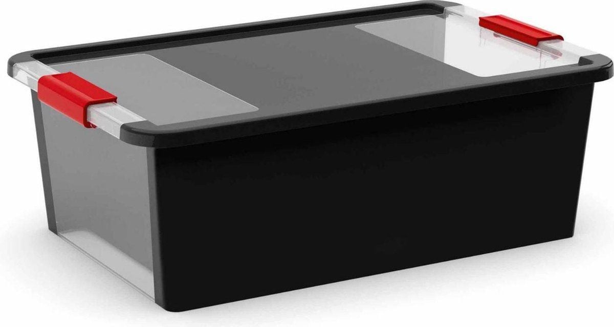 Kis Bi Box Opbergbox 26L met deksel en handgrepen - Zwart