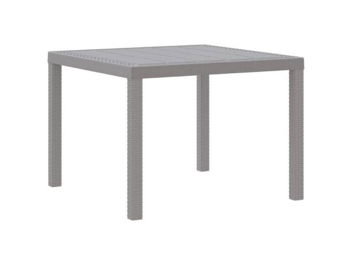 Vendre à perte - Table de Jardin Gris clair 100x100x73 cm Poly Rattan - anticorrosion 80276