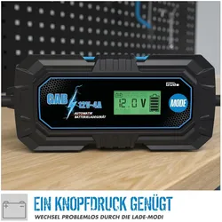 Güde, Autobatterie Ladegerät, Automatik Batterielader (4 A, 12V, 6V)