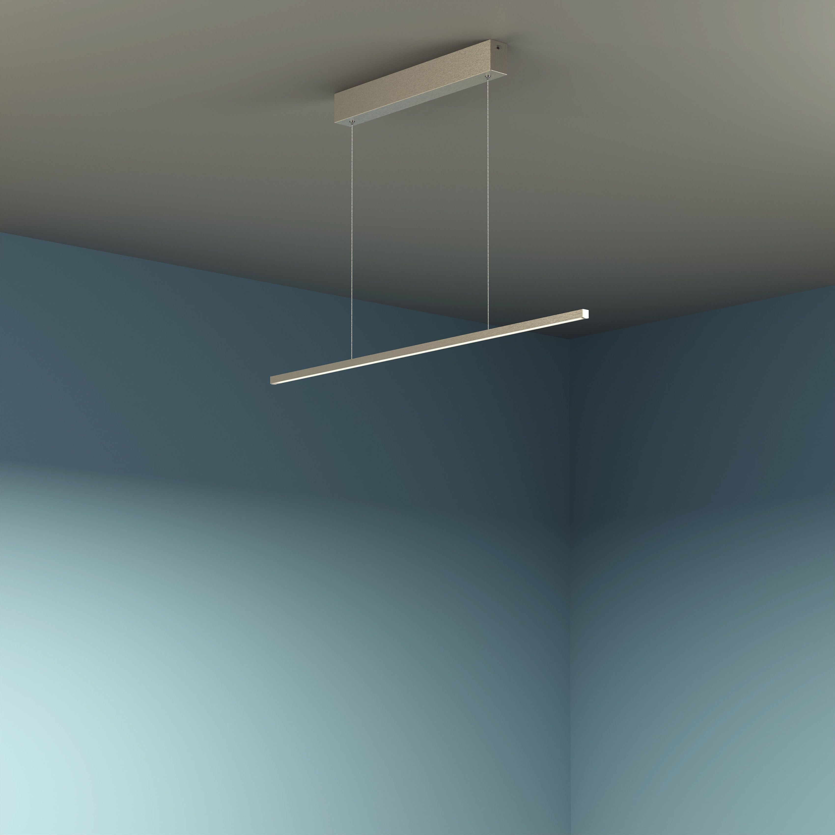 EVOTEC LED Pendelleuchte "eXiro", Energieeffizienz: F, silber (edelstahlfarben), 1 Stk., Leuchten, dezent, Made in Germany, LED Pendelleuchte
