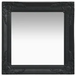 Décoshop26 - Quadratischer Wandspiegel im Barockstil 50 x 50 cm schwarz DEC022857 DEC022857