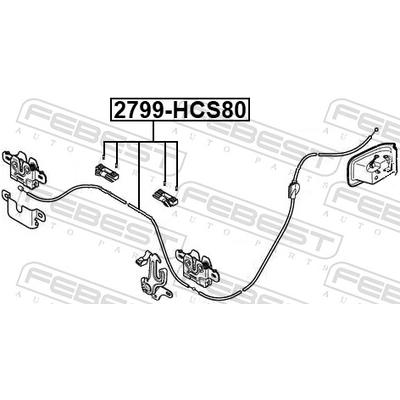 FEBEST Motorhaubenzug 2799-HCS80 für Volvo