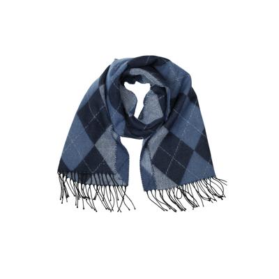 Wollschal "Argyle", Damen, blau, Polyacryl, COLLEZIONE ALESSANDRO, gemustert, Basic, Modetücher, mit Karomuster, warm und weich