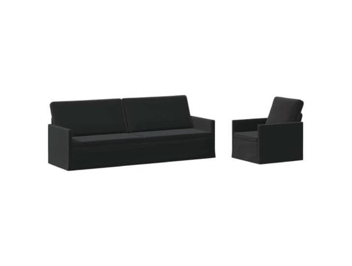 vidaXL Sofa-Set 2 pcs Schwarz Samt (V) Samtpolsterung für Komfort und Style, Metallrahmen sorgt für hohe Stabilität, Für maximalen Komfort gemacht
