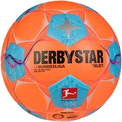 DERBYSTAR Bundesliga Brillant APS High Visible Fußball Spielball 2024/25 orange/blau/pink 5