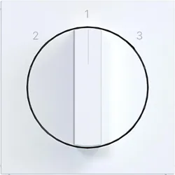 Hager WAF1316WM Zentralstück mit Drehknopf für 3-Stufenschalter, A.x/C.x, lichtweiß matt