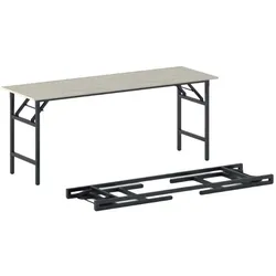 Klapptisch FAST READY, 170x50 cm, schwarzes Metallgestell, Eiche natur