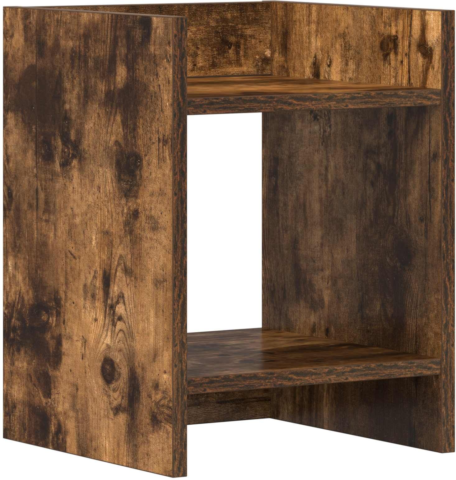 vidaXL Support de Plante Chêne fumé 30 x 30 x 40 cm Bois d'ingénierie