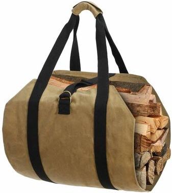 Multicon Wholesale Hub Durable Canvas Firewood Log Carrier Bag, Waxed Canvas Log Tote, Waterproof Log Carrier With Straps Durable Canvas Firewood Log Carrier Bag, Waxed Canvas Log Tote, Waterproof Log Carrier With Straps