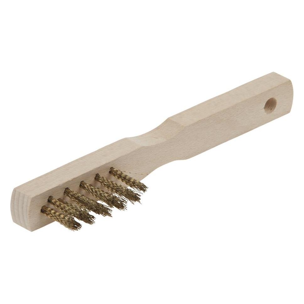 wolfcraft 1 Messingdr.-Handbürste, Holzausf. 200mm (2725000)