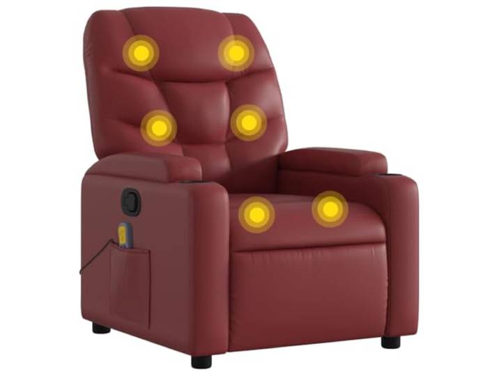 vidaXL Massagesessel Weinrot Kunstleder