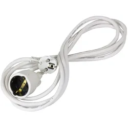 HEITRONIC Schutzkontakt-Verlängerung, H05VV-F3G 1.5mm2, mit Kindersicherung, weiß, 200cm HEI-45170