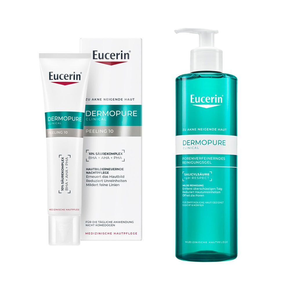 Eucerin Dermopure Clinical Porenverfeinerndes Reinigungsgel + P 1 St Set