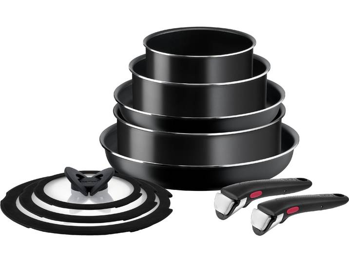 Pfannen-Set TEFAL Ingenio Easy On 10-teilig , schwarz, Pfannen, Pfannen-Set