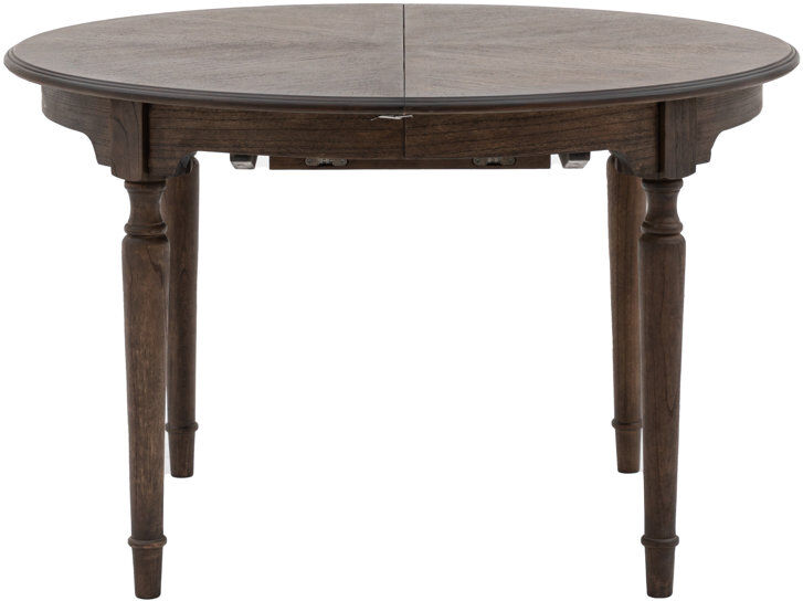 Rosalind Wheeler Cesaire 120 " Round Dining Table Brown