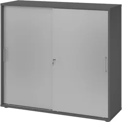 Bümö, Aktenschrank, Schiebetürenschrank office - 3 Ordnerhöhen (120 x 40 x 110 cm)