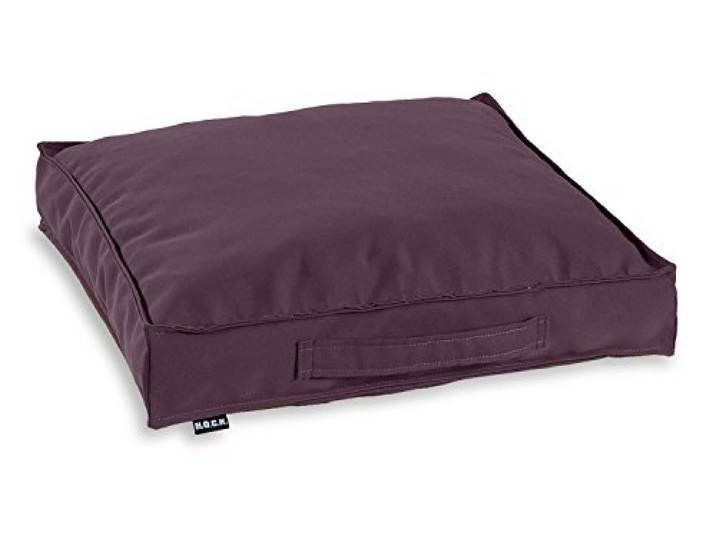 H.O.C.K. Outdoor Classic Uni Matratzenkissen – Wasserabweisendes Bodenkissen mit Tragegriff – Sitzkissen mit Fleckschutz & Lichtechtheit – Made in Germany (50x50x10cm, Brombeer)
