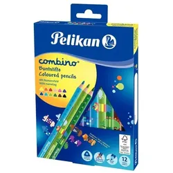 Pelikan Farbstifte Combino, dreikant, 12er Kartonetui.