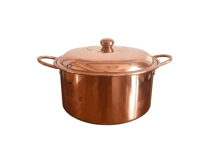 forestalk Extra dicker Hot Pot handgefertigtes Kupfer, Kupfer, Vintage-Kochtopf, Kochgeschirr, handgefertigte Shabu-Lammsuppe (Größe: 28 cm)