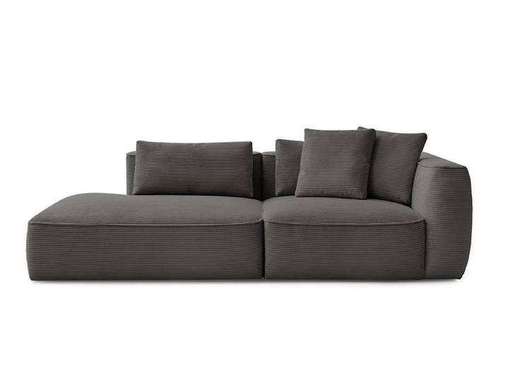 3er Sofa BOBOCHIC LEOPOLD Cord-Stoff taupe