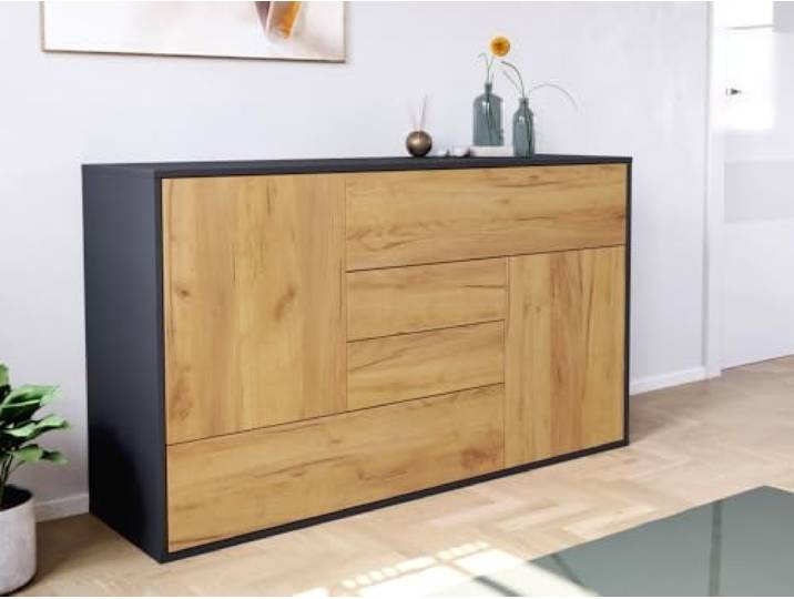 Magnolia Home Sideboard stehend Karat A 140cm 2 Türen 4 Pushauszüge