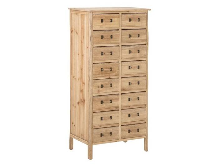 Chiffonnier en Bois 16 Tiroirs  Chamonix  127cm Naturel