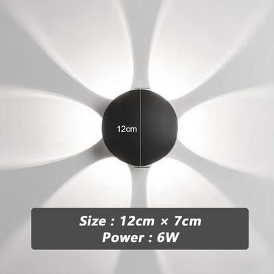 Friendly Fresh Finds Modern Waterproof LED Wall Sconce Outdoor Indoor Black Wall Light style B cool White(5500 7000k)