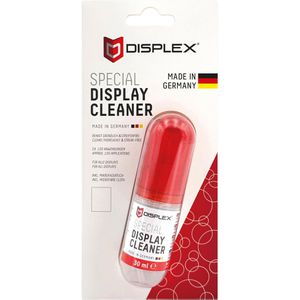 Displex Bildschirmreiniger 00190, Special Display Cleaner, mit 15 x 18 cm Mikrofasertuch und Spray ohne Alkohol 30 ml