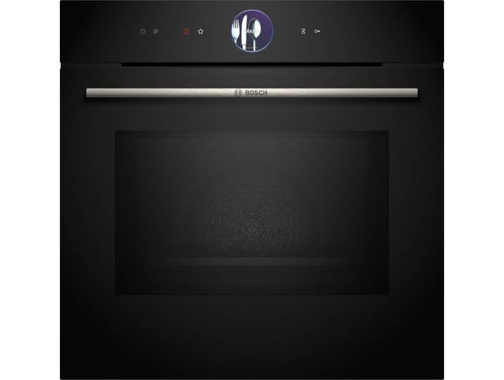 BOSCH Backofen mit Mikrowelle Serie 8 HMG776NB1, mit 1-fach-Teleskopauszug, Air Fry für knusprige Lebensmittel & automatische Selbstreinigung