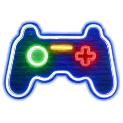 Mecharite Controller LED Neon Skilt - Blue, Gaming Controller, Blau