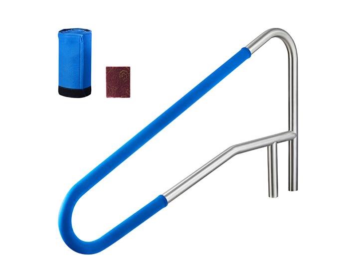 Vevor Rampe Piscine 137x81 Cm Main Courante Piscine Acier Inox 304 Charge 100 Kg Barre De Securite Pour Bords De Piscines\, Parcs Aquatiques\, Centres Spa\, Avec Housse Antiderapante\, Montage Encastre