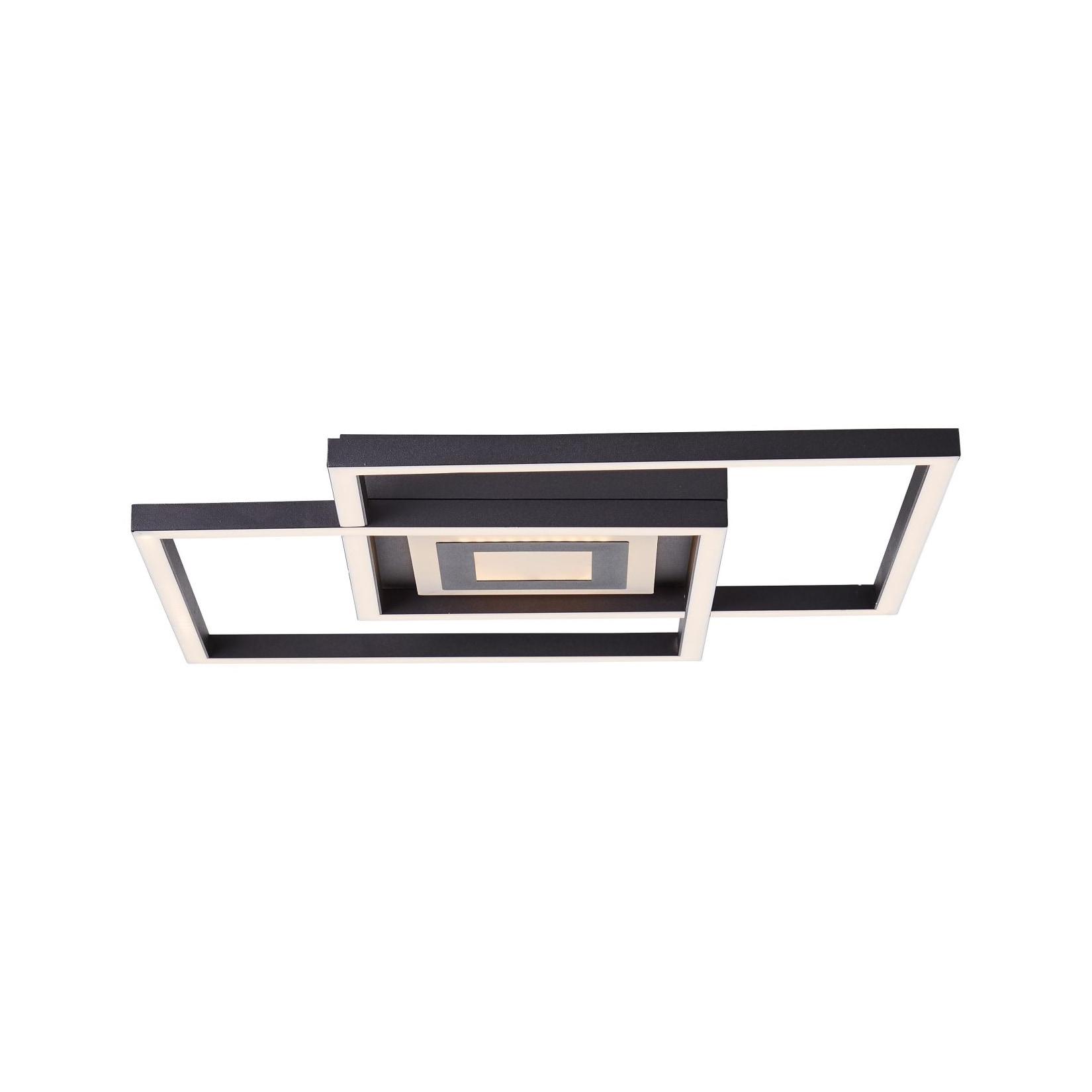BRILLIANT Lampe, Metis LED Deckenleuchte 40x30cm schwarz, 1x LED integriert, 34W LED integriert, (3600lm, 3000K), In 3 Stufen über Wandschalter dimmbar