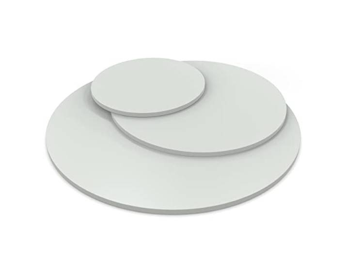 AUPROTEC Tischplatte 19mm rund Ø 1400 mm grau Holzplatte melaminharzbeschichtet Spanplatte mit Umleimer ABS Kante Auswahl: 140 cm