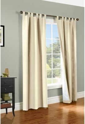 ThermaLogic Weathermate Insulated Cotton Tab Top Curtain Panel - Pair