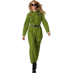 tectake® Damenkostüm Jet Fighter Pilot