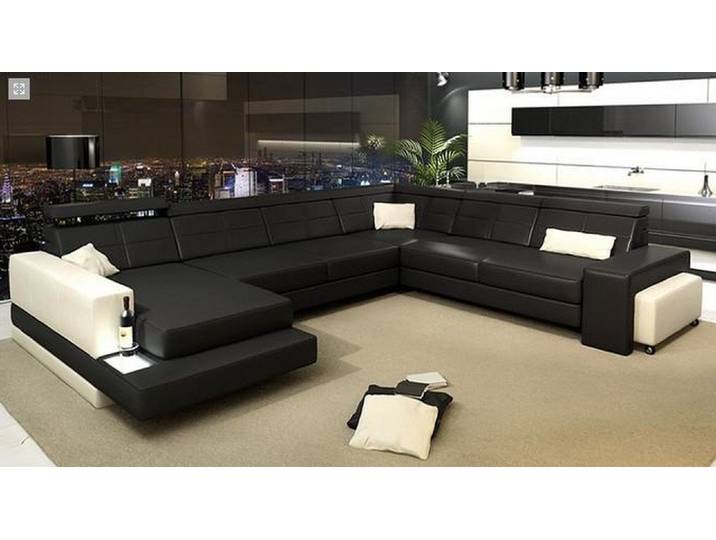 Xlmoebel Wohnlandschaft Elegante U-Form Eckcouch mit hochwertiger Polsterung, Ecksofa U-Form, Hergestellt in Europa