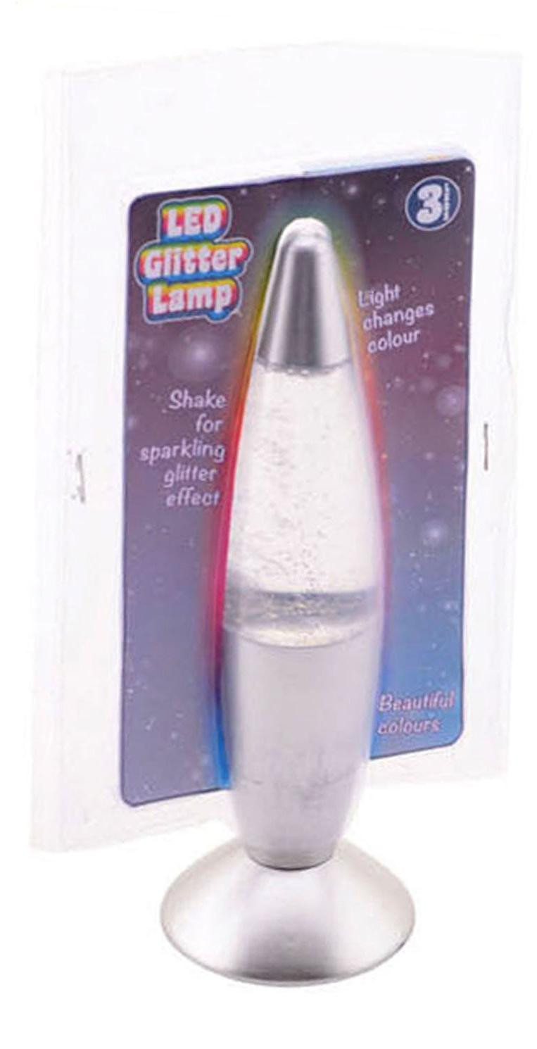 Johntoy Glitter-nachtlamp voor op tafel, 20 cm