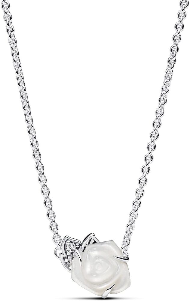 Collier Pandora Rose Blanche Femme