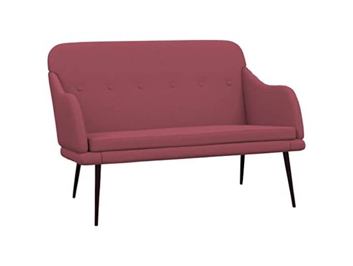 Makastle Sitzbank Weinrot 110x76x80 cm Stoff