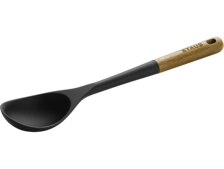 Servierlöffel STAUB, schwarz (bunt), L: 34cm, Kochlöffel, Servierlöffel