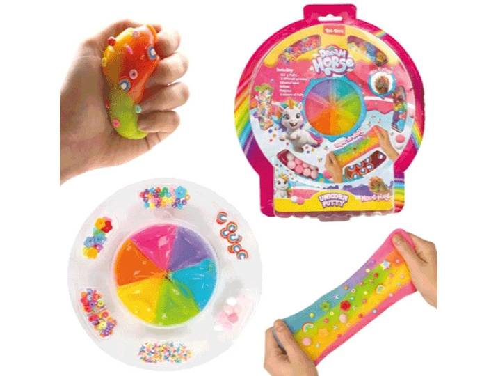 Eenhoorn 6 Kleuren Putty - Set van 6 kleuren - Creatief speelplezier