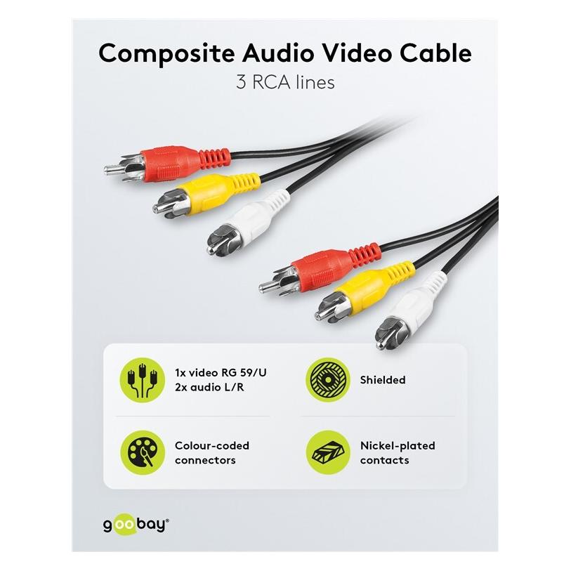 Goobay 3in1 (1.50 m, Cinch Kabel) (50380)