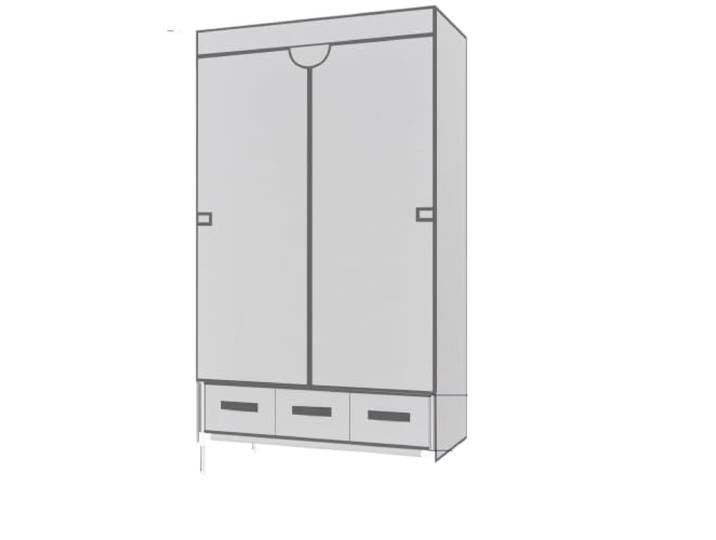 MEYTXOA Tragbarer Schrank 67 Zoll Haushaltsorganisator Mit Platz for Aufhängen von Mänteln und Taschen und 3 Schubladen(Color-04)